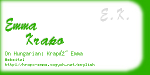 emma krapo business card